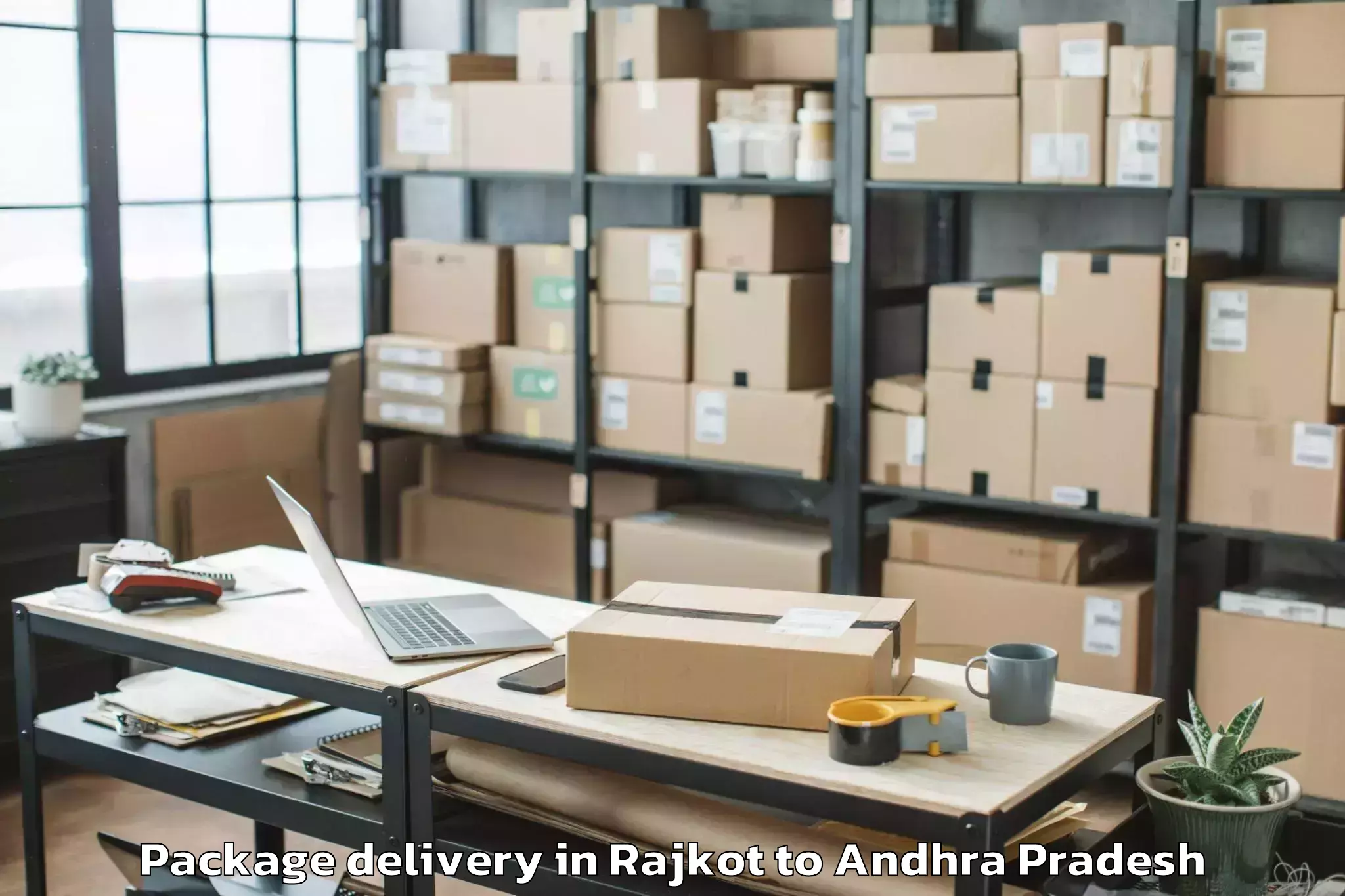 Top Rajkot to Dr Ysr Architecture And Fine A Package Delivery Available